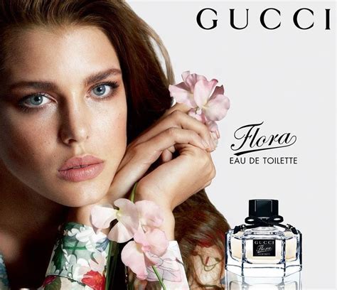 gucci flora perfume model.